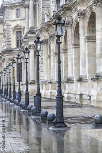 Naklejka - mata magnetyczna na lodówkę Historische Straßenlaternen in Paris, Frankreich