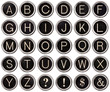Vintage Typewriter Key Alphabet
