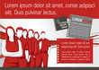 © denis_pc - Red template for advertising brochure with business people