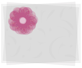 abstract postcard with veiled flower