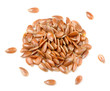 Brown Flax Seeds Close-Up
