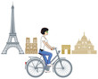 Fahrradfahren in Paris