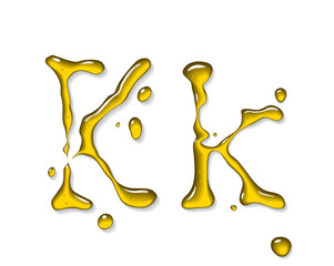 Wall Mural - Vector fluid oil letter