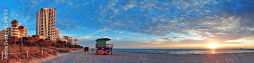 Obraz na płótnie canvas czteroczęściowy "tetraptyk" Miami South Beach