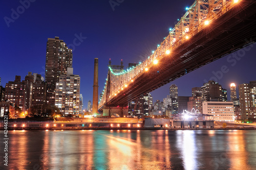 Plakat na papierze fotorealistycznym Most queensboro i manhattan