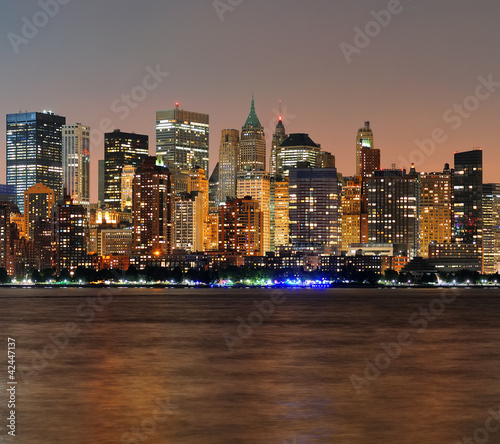 Board z aluminiowym obramowaniem Panorama panoramę Nowego Jorku manhattan