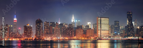 Plakat na papierze fotorealistycznym Panorama panoramę Nowego Jorku manhattan