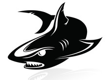 The Vector Image Of A Shark,logo,sign,vector,icon