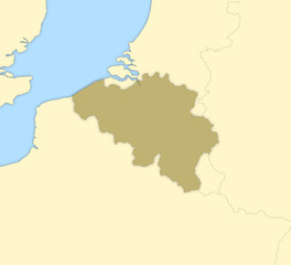 Naklejka na meble Map of Belgium