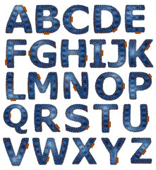 Denim alphabet