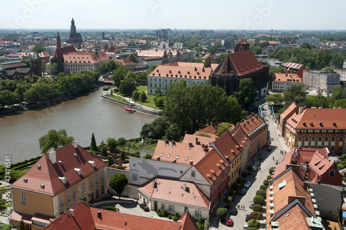 Plakat na papierze fotorealistycznym Wrocław w panoramie