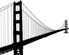 Silhouette Of Golden Gate Bridge