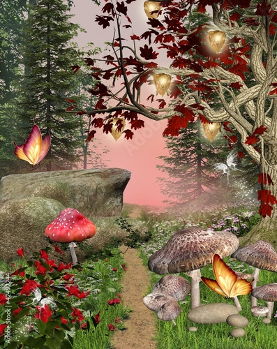 Obraz w ramie Enchanted nature series - pathway