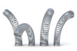 metal springs 3d render illustration