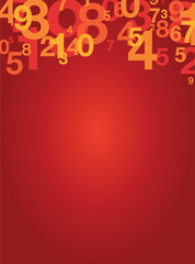 red number background