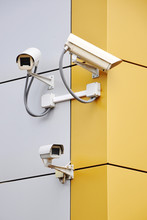 Three Cameras On The Corner Designed In Different Directions