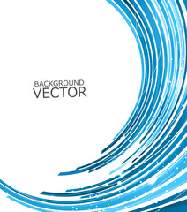 Wall Mural - abstract technology lines blue wave vector