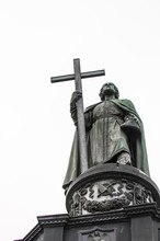 Christian Statue Against White Background