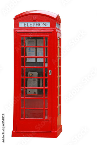 Naklejka - mata magnetyczna na lodówkę British telephone booth