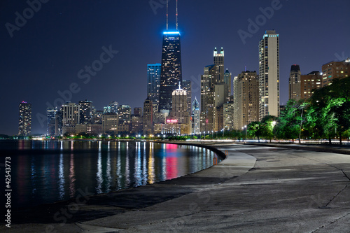 Fotoboard na płycie Panoramę Chicago.