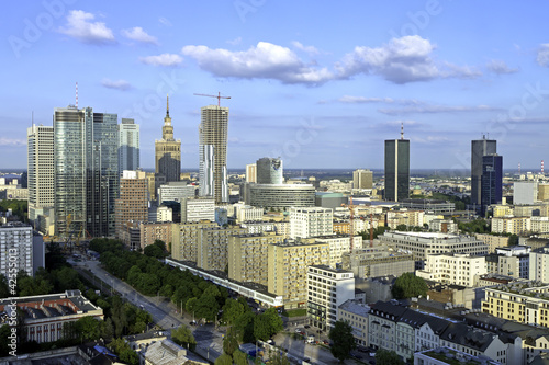 Nowoczesny obraz na płótnie Warsaw aerial view