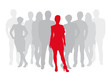 © puckillustrations - Leader of Teamwork Background # Vector