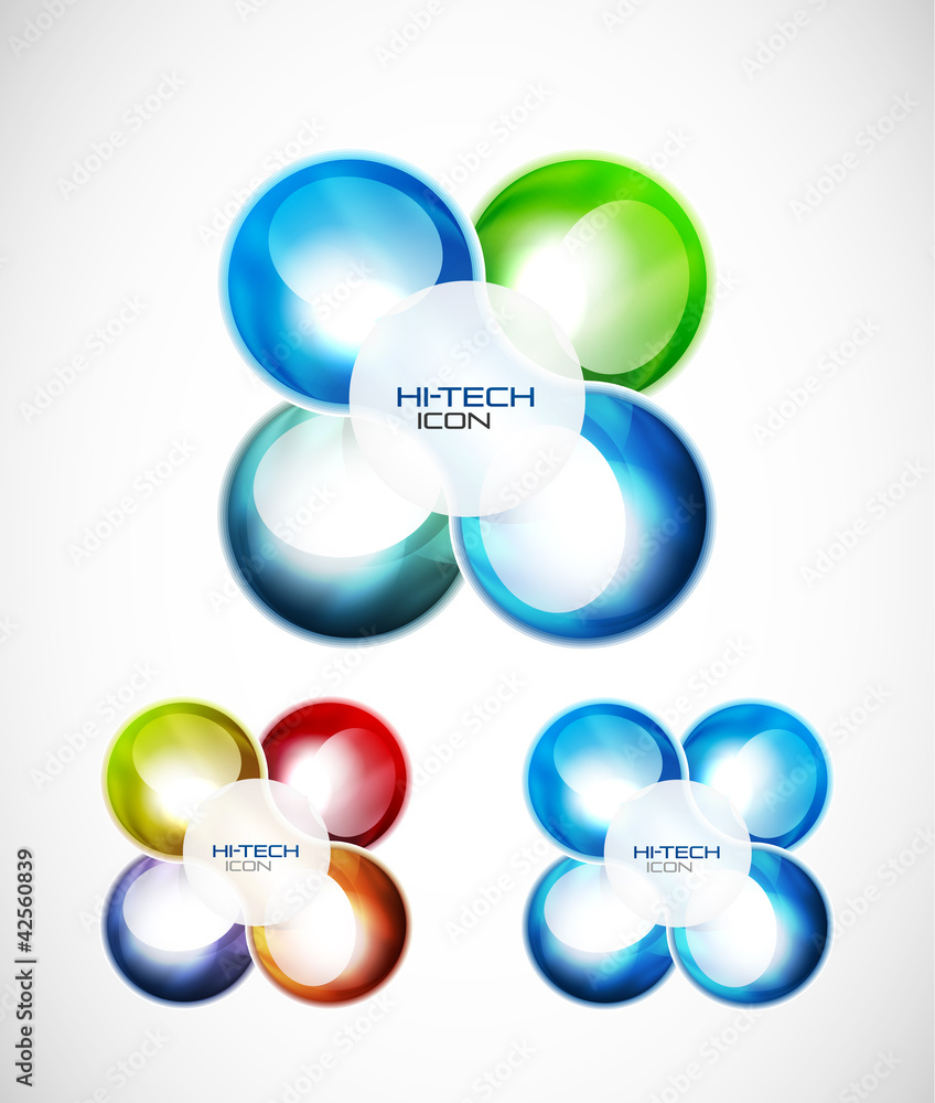 Liquid abstract icon set