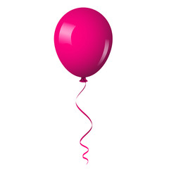 vector illustration of pink shiny balloon