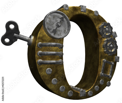 Obraz na płótnie canvas dwuczęściowy "dyptyk" Steampunk litera o