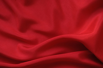 Red silk drape