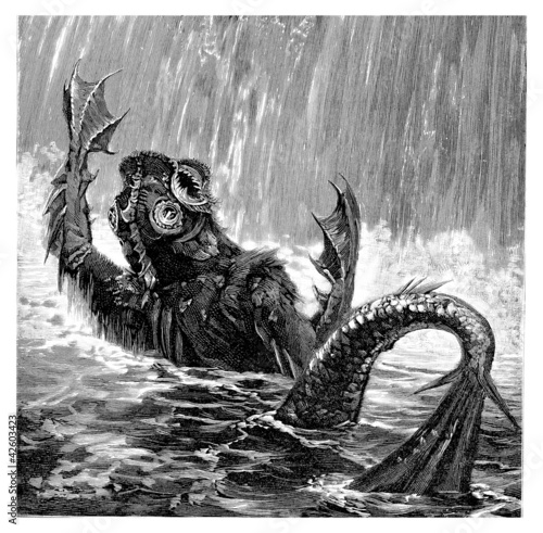 Fotografia  Beautiful Fantasy Aquatic Monster