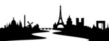 Fototapeta Paryż - Paris Skyline mit Seine