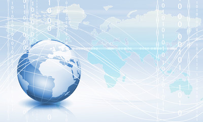 Wall Mural - planet earth and technology background