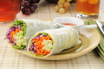 Canvas Print - Vegetarian salad wraps