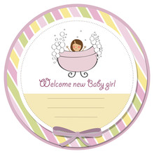 Romantic Baby Girl Shower Card