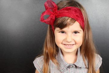 Girl Near Blackboard