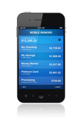 Aufkleber - Mobile phone with electronic banking application