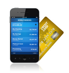 Aufkleber - Mobile Banking Concept