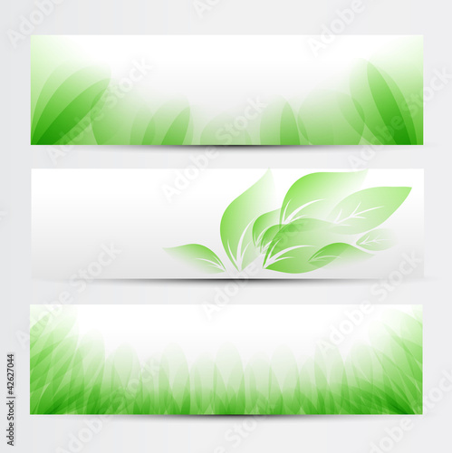 green banner set