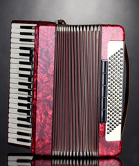 Sticker - Retro accordion on grey background