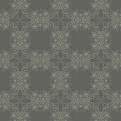 Aufkleber - Seamless wallpaper with floral ornament