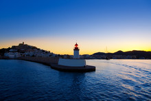 Eibissa Ibiza Town Sunset From Red Lighthouse