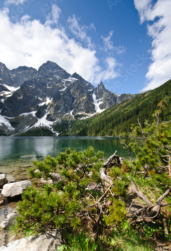 Fototapeta na wymiar Tatra mountains Morskie Oko lake, poland