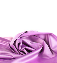 Wall Mural - violet silk drape isolated on white