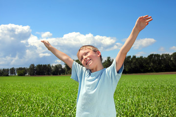 boy in the field