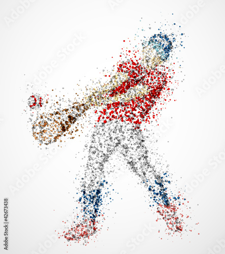 Obraz w ramie Abstract baseball player