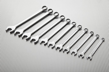 Poster - Metallic wrench tool set