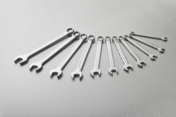 Poster - Metallic wrench tool set