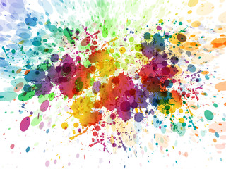 Leinwandbilder - raster version of Abstract colorful splash background