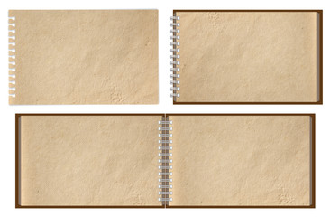 Aufkleber - old brown paper notebook horizontal